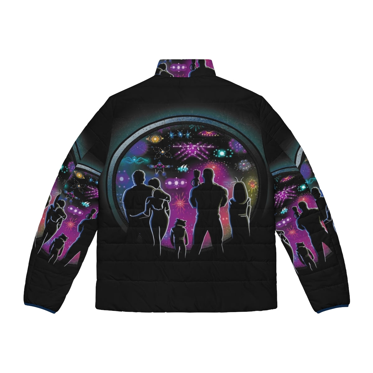 Ravagers Funeral Puffer Jacket inspired by the Guardians of the Galaxy sci-fi superhero movie - Back