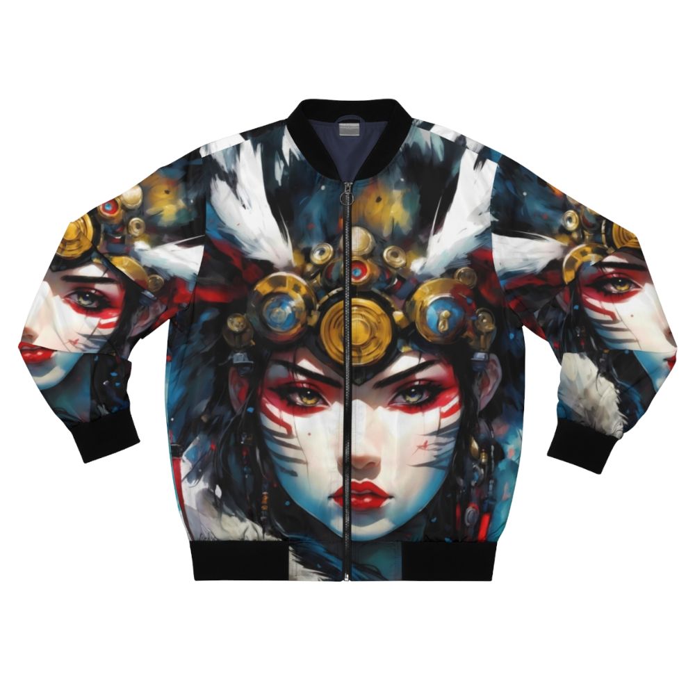 Savage Princess Bomber Jacket with Tribal and Bohemian Design