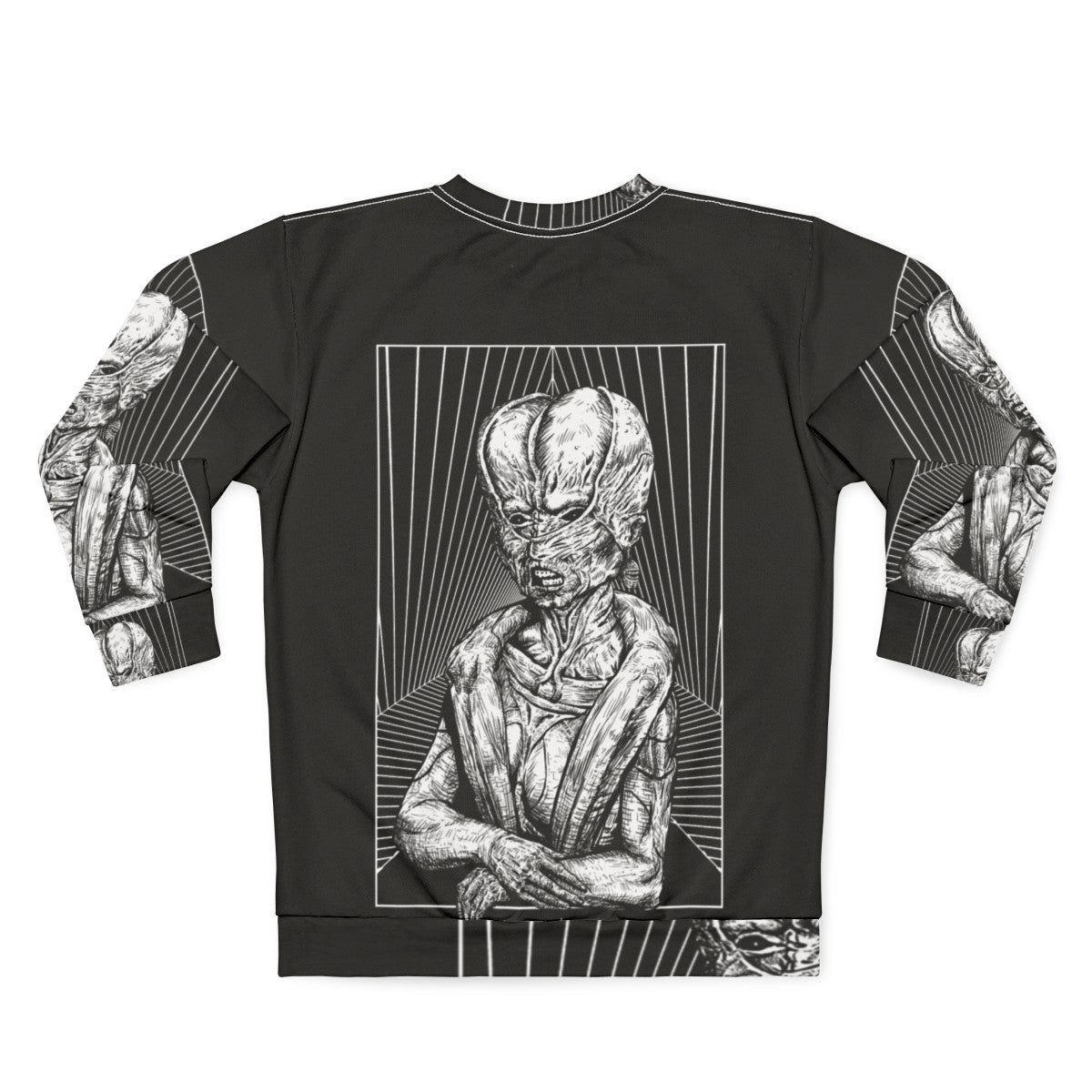 Schism Sweatshirt with Dark Gothic Occult Fantasy Art Graphic - Back