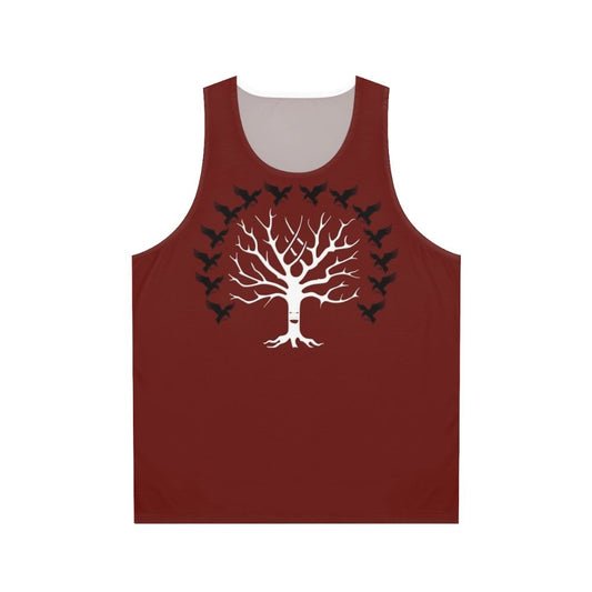 House Blackwood Unisex Tank Top featuring a direwolf sigil design