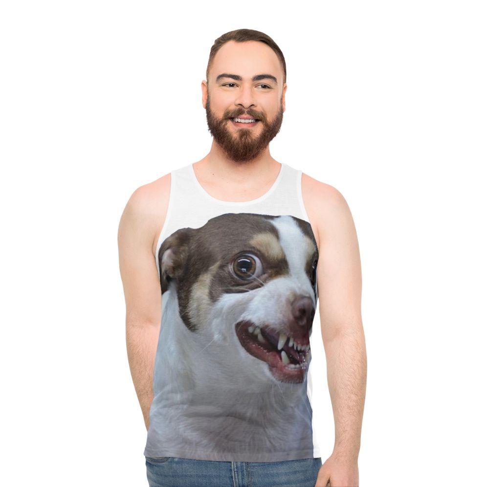 Mr Bubz Unisex Chihuahua Design Tank Top - men