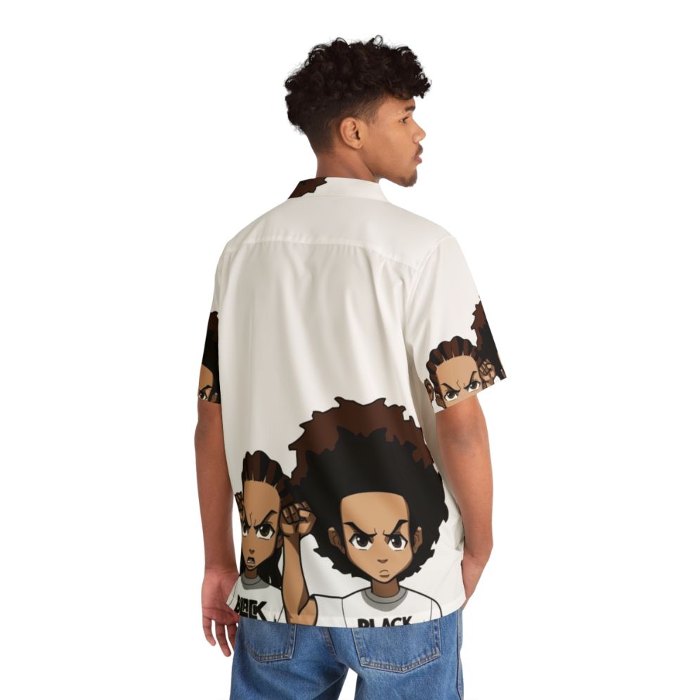 Black Power Fist Hawaiian Shirt featuring Riley and Huey Freeman from The Boondocks - People Back