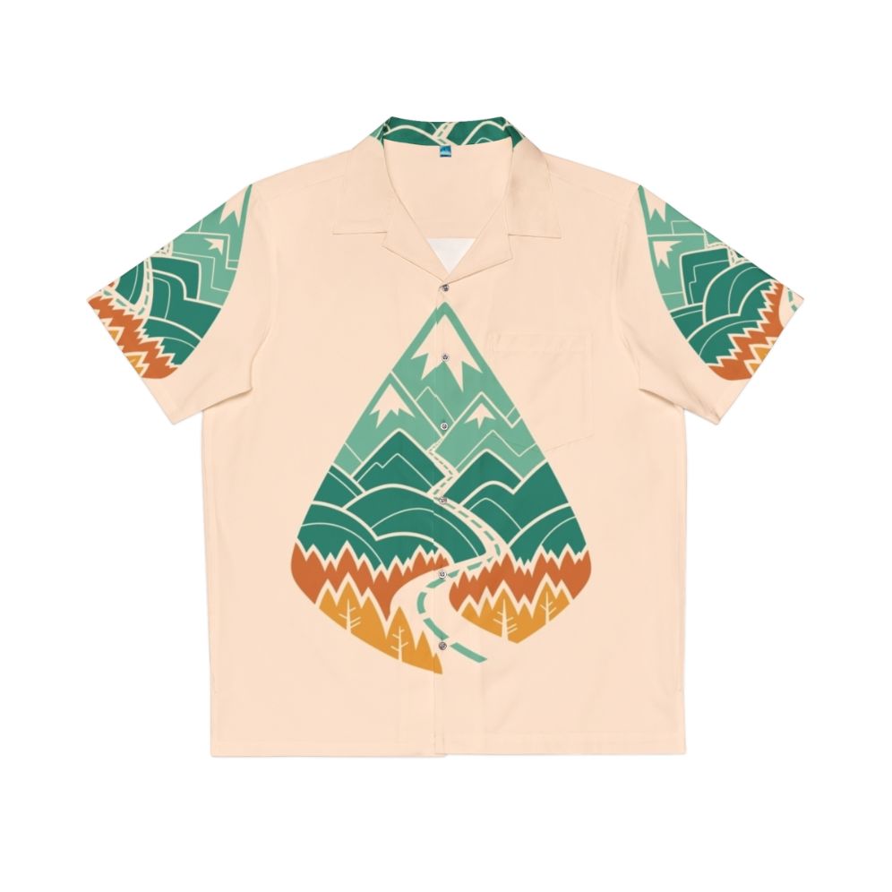 The Road Goes Ever On Summer Hawaiian Shirt featuring a nature-inspired design