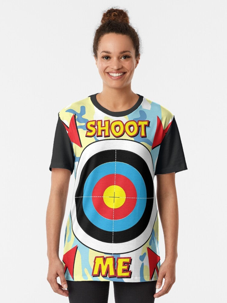 Paintball target graphic t-shirt for stag and hen parties, bachelor and bachelorette celebrations - Women