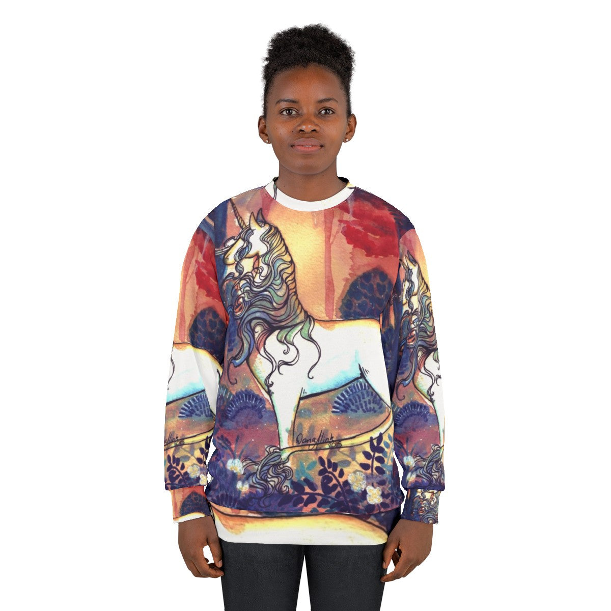 Watercolor The Last Unicorn Sweatshirt - women