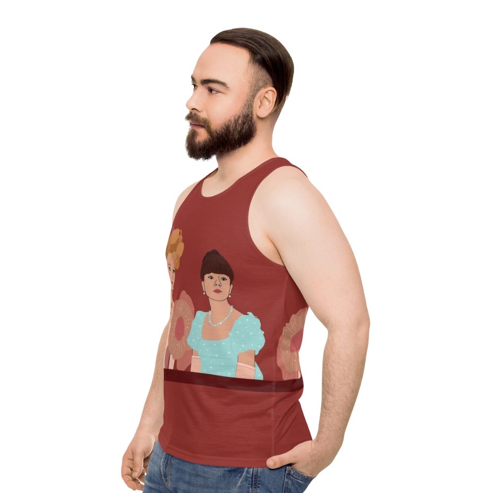 Bridgerton Eloise and Cressida Unisex Tank Top - men side