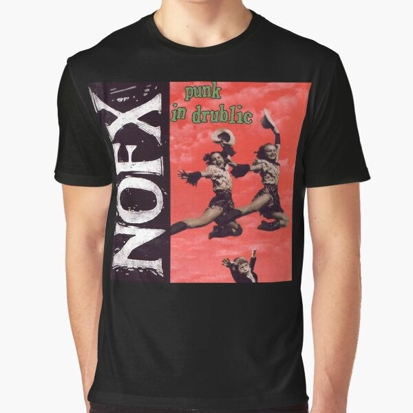 NOFX "Punk in Drublic" graphic t-shirt featuring the iconic punk band's logo and album artwork