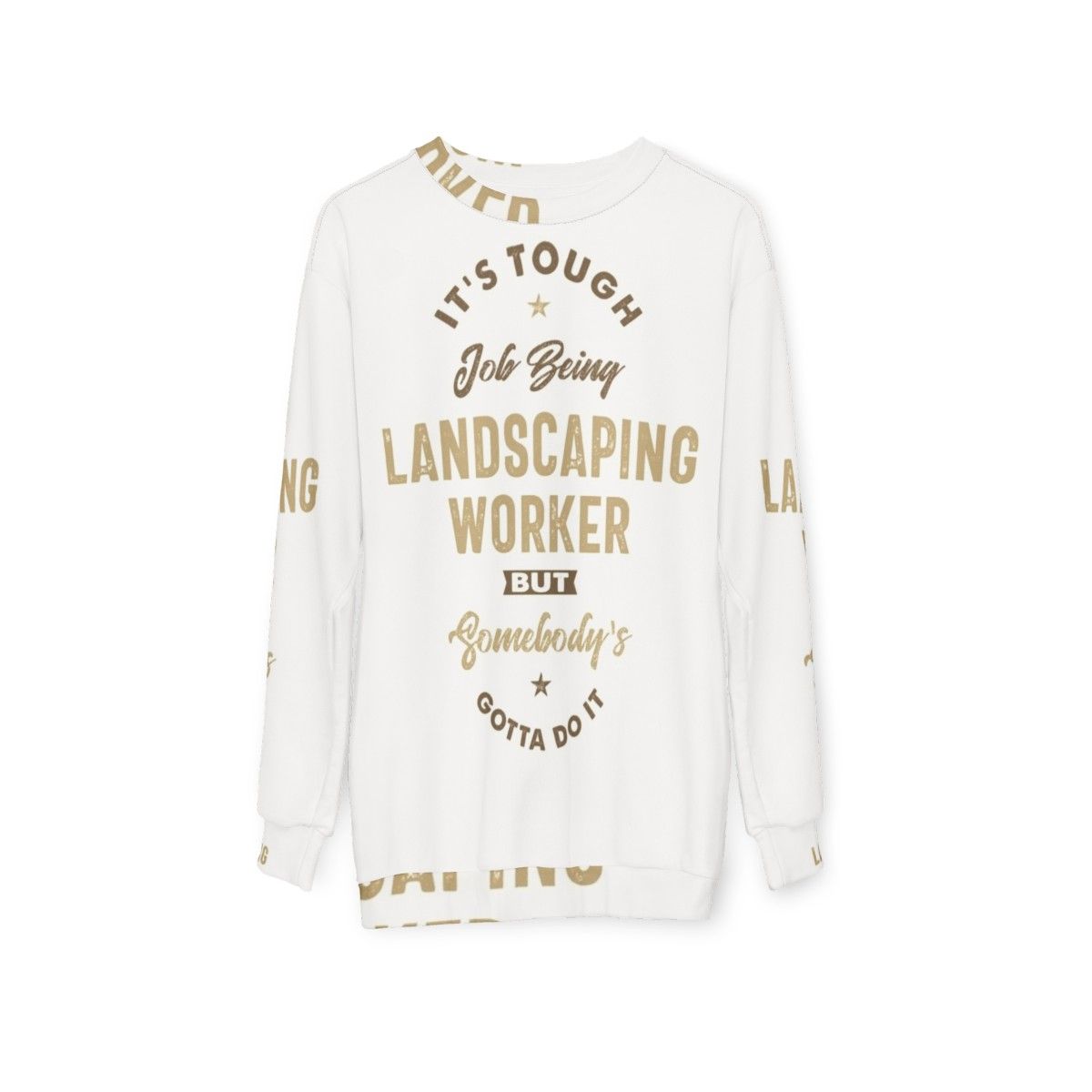 Landscaping worker graphic sweatshirt - hanging