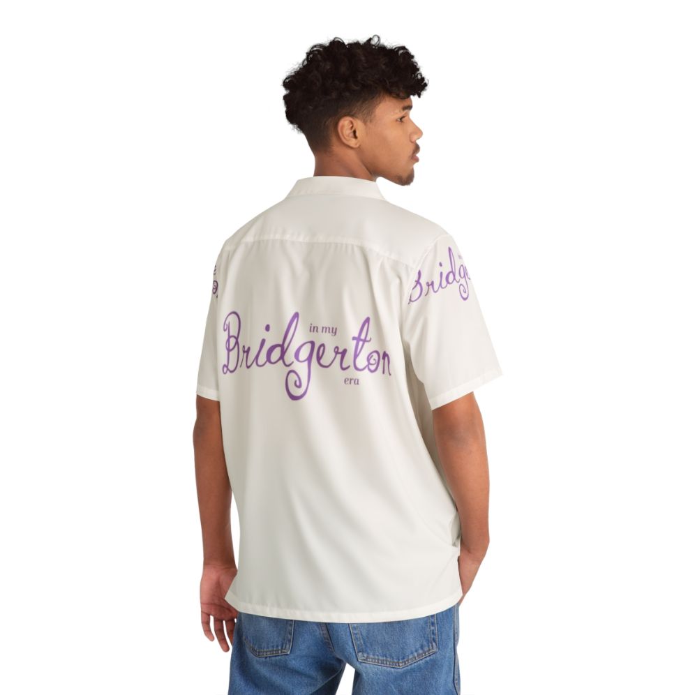 Purple Hawaiian shirt with Bridgerton-inspired design - People Back