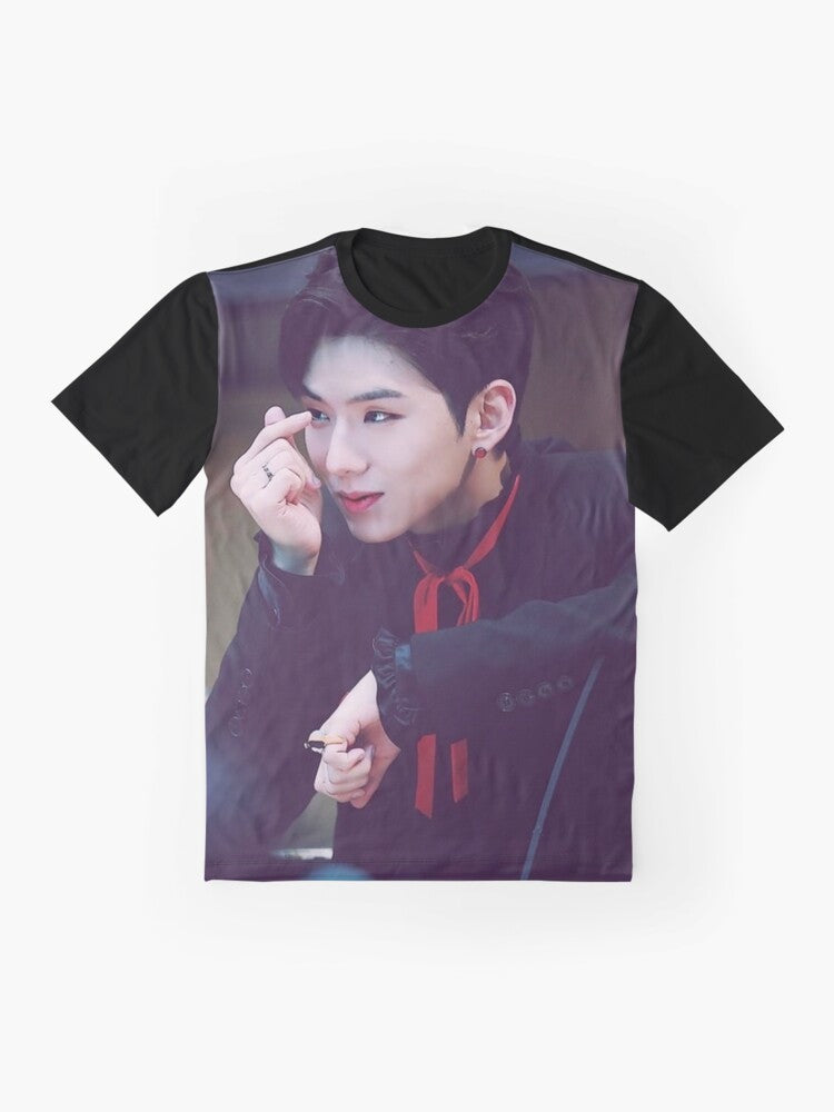 Kihyun of Monsta X Graphic T-Shirt for K-pop Fans - Flat lay