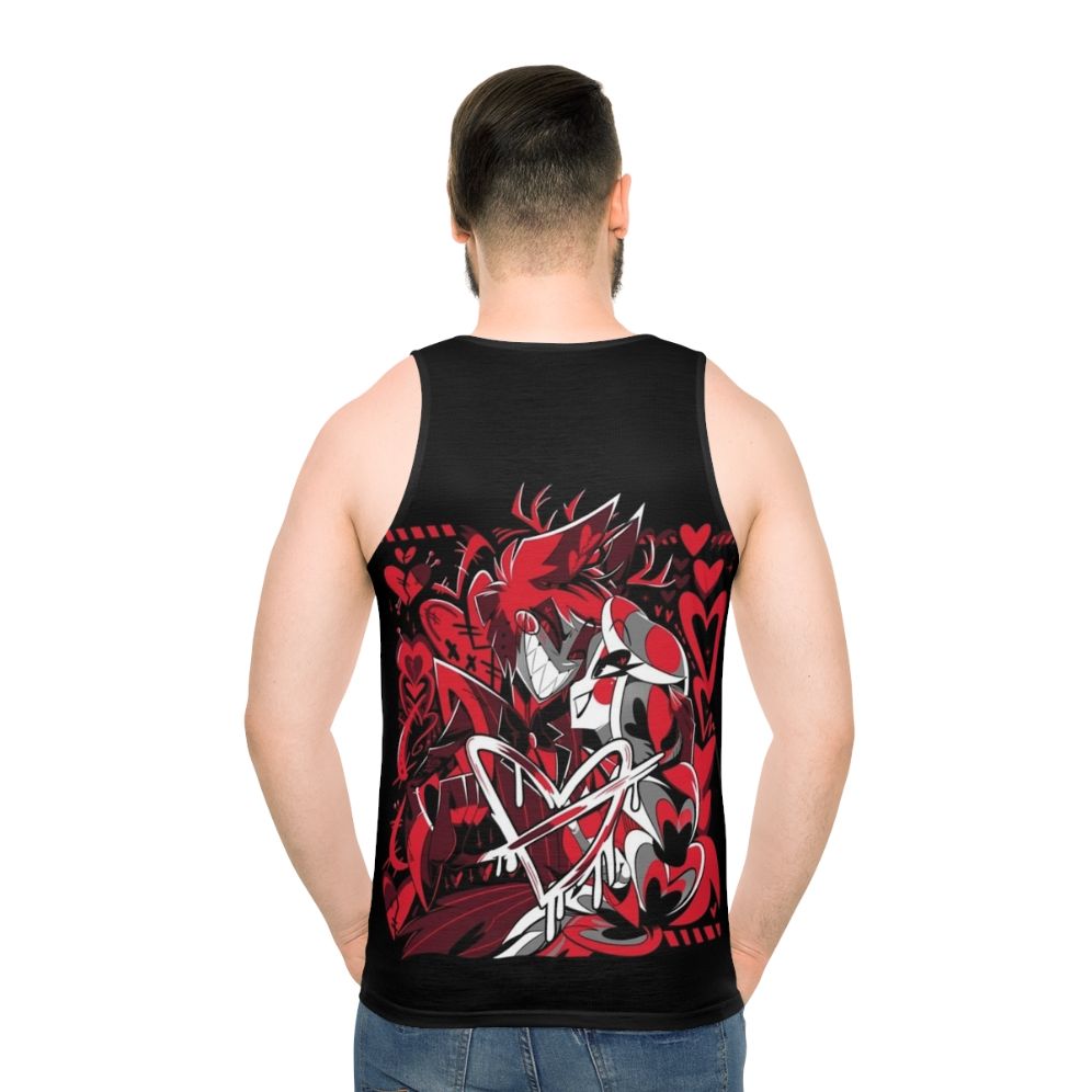 Hazbin Hotel Alastor Unisex Tank Top - men back