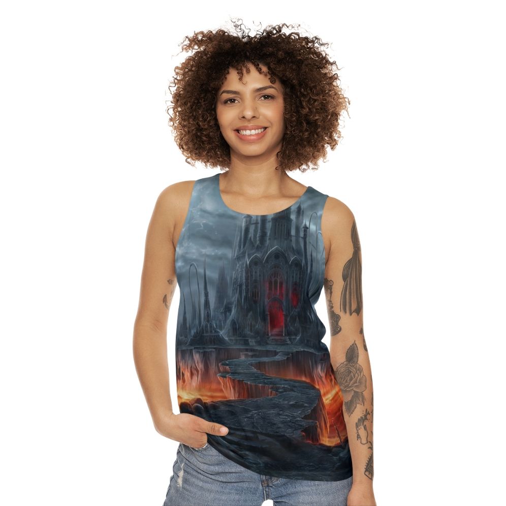 Gothic Dark Castle Unisex Tank Top - women