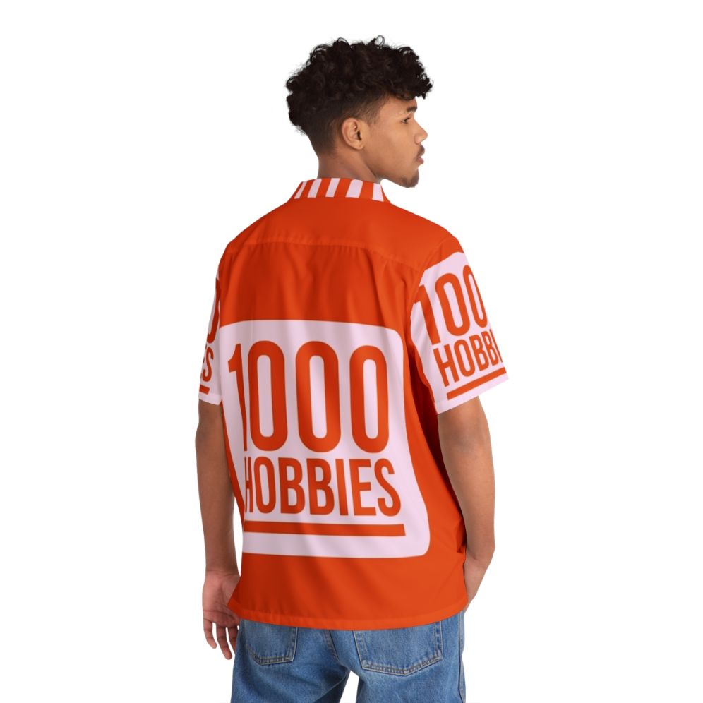 1000 Hobbies Hawaiian Shirt featuring hobby-inspired graphics - Flat lay