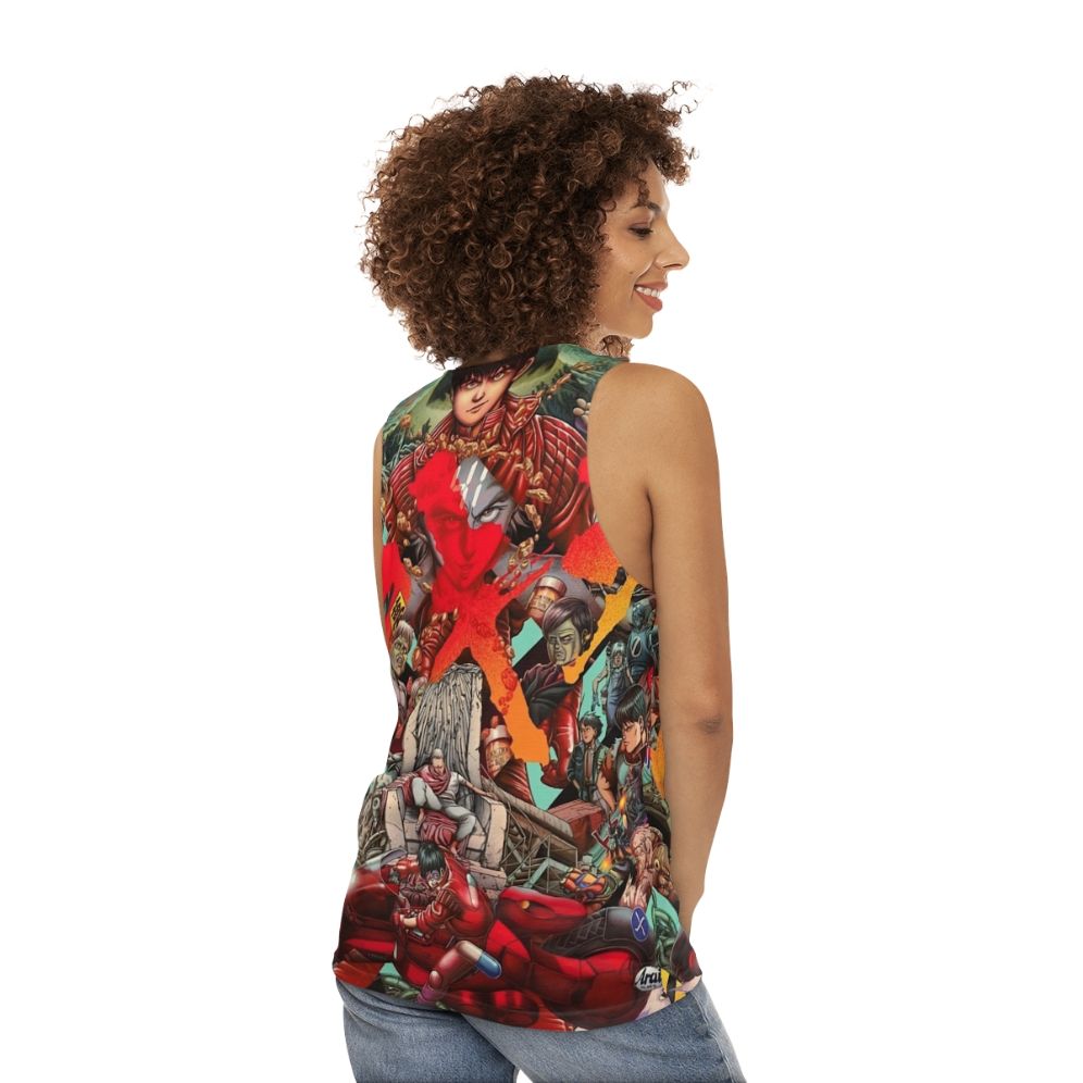 Akira cyberpunk anime unisex tank top - women back