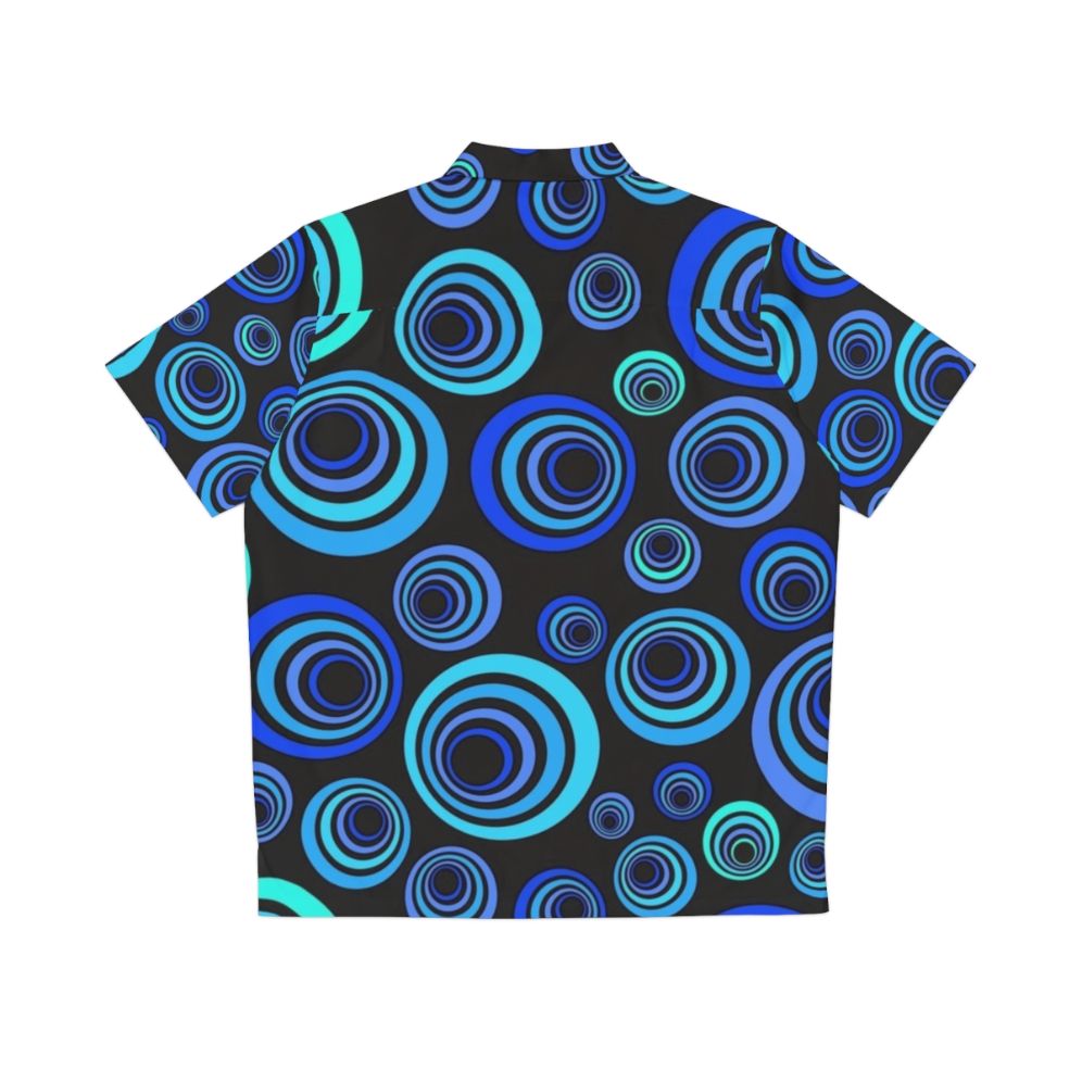 Retro Hawaiian Shirt with Vibrant Abstract Pattern - Back