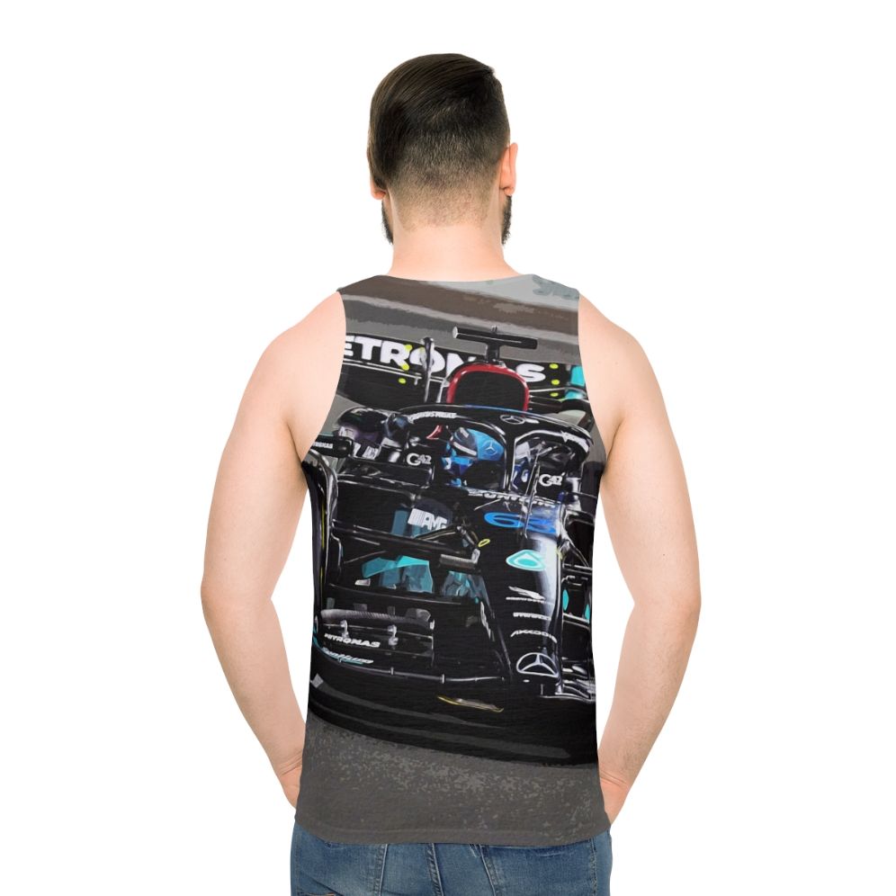 George Russell Formula 1 Racing Unisex Tank Top - men back