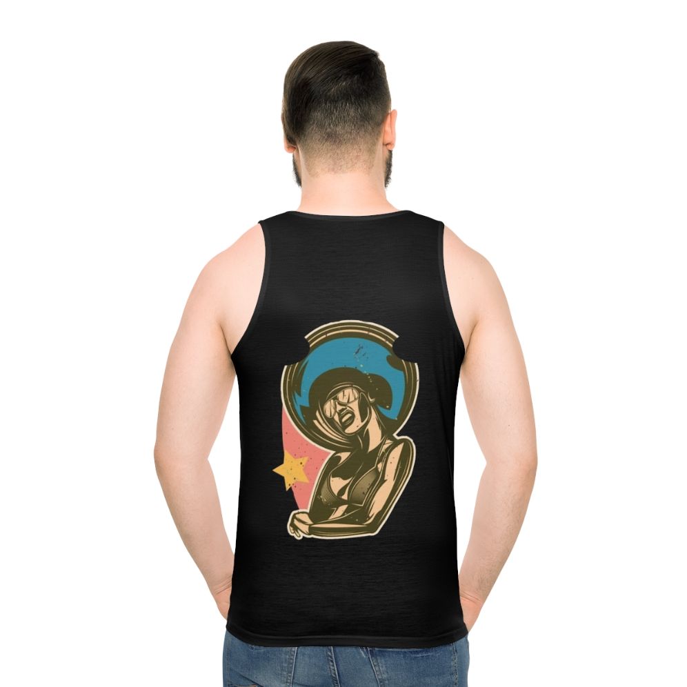 Unisex punk rock band tank top - men back