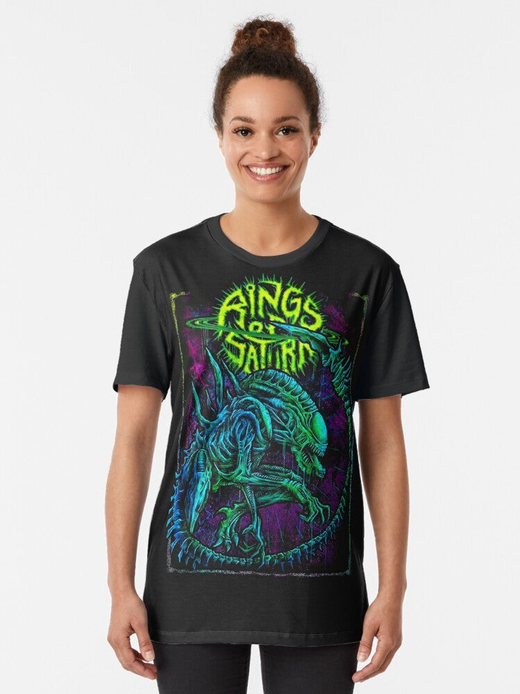 Rings of Saturn Xeno Heavy Metal Graphic T-Shirt - Women