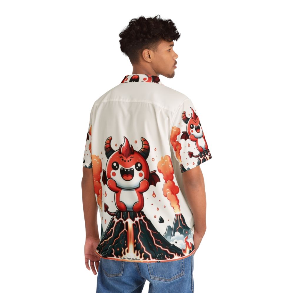 Legendary animals demon Hawaiian shirt with fantastical, kawaii design - People Back