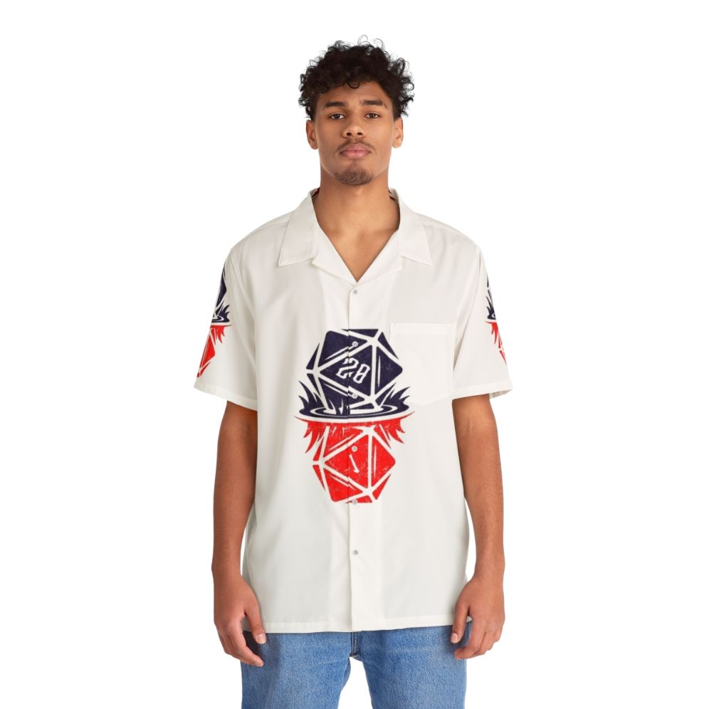 Stranger Things Upside Down Dice D20 Hawaiian Shirt - People Front