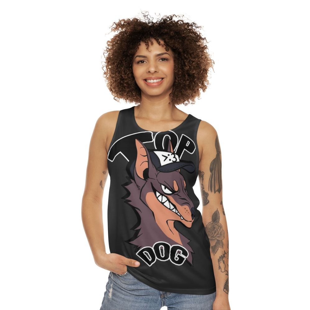 Unisex tank top with pet design for casual wear - women