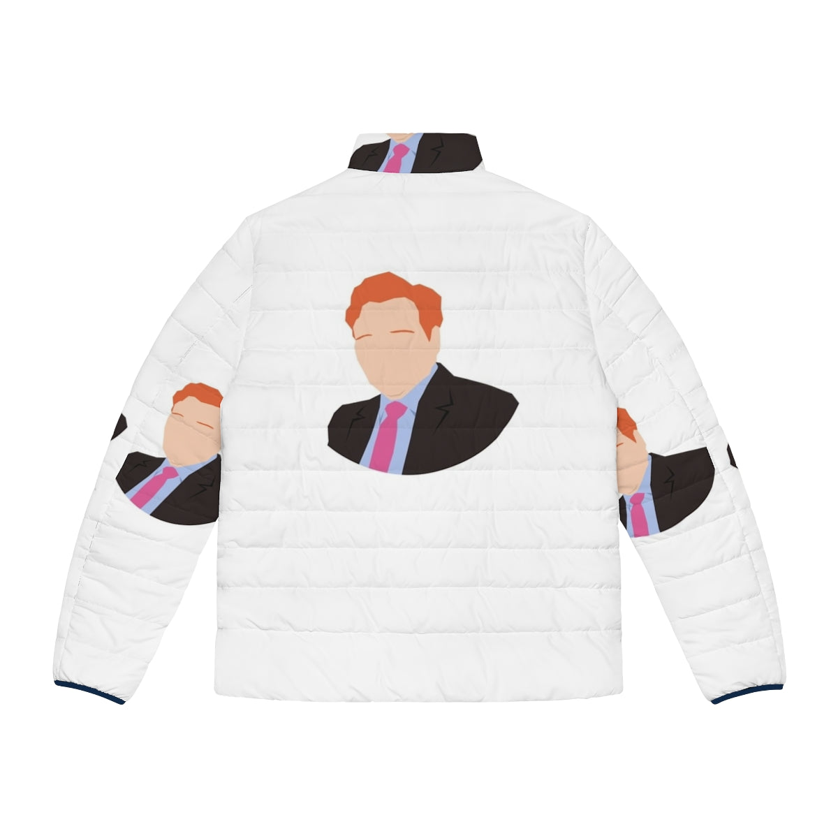 Conan O'Brien Team Coco Vector Art Puffer Jacket - Back