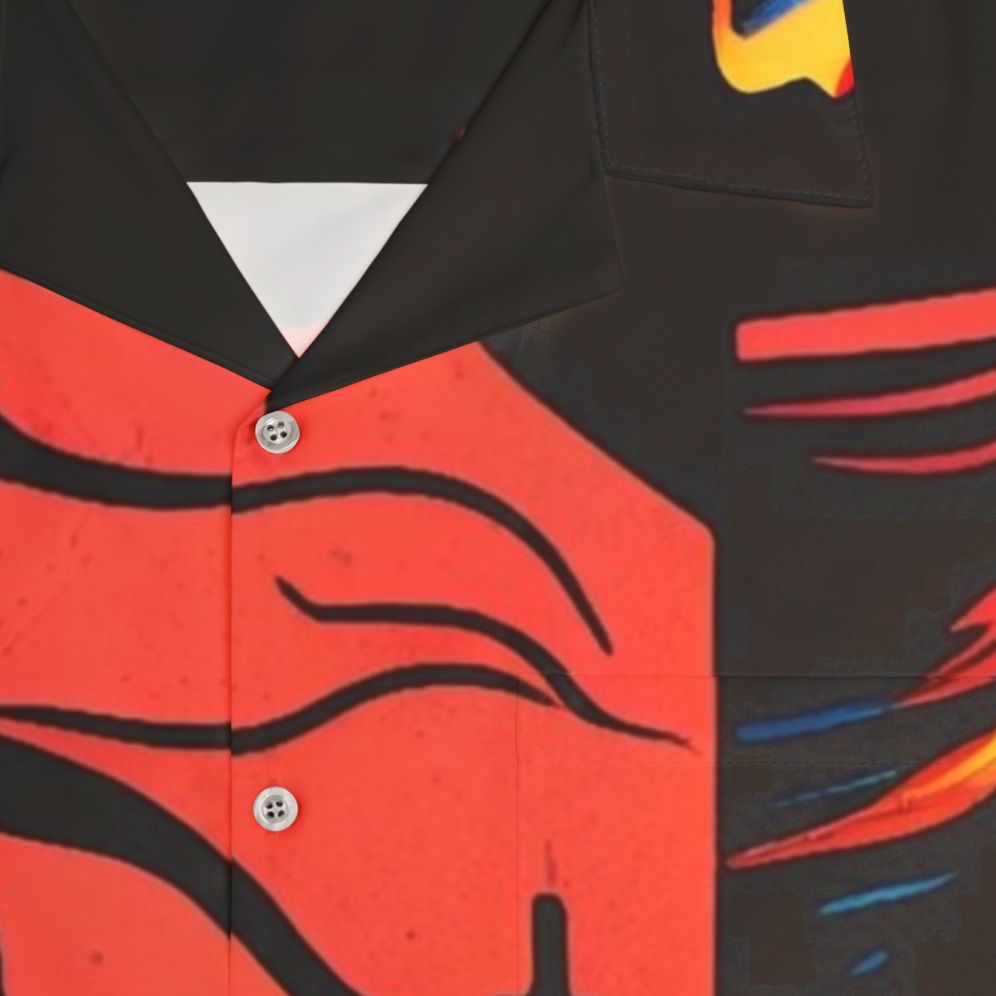 Iconic superhero-themed Hawaiian shirt - Detail