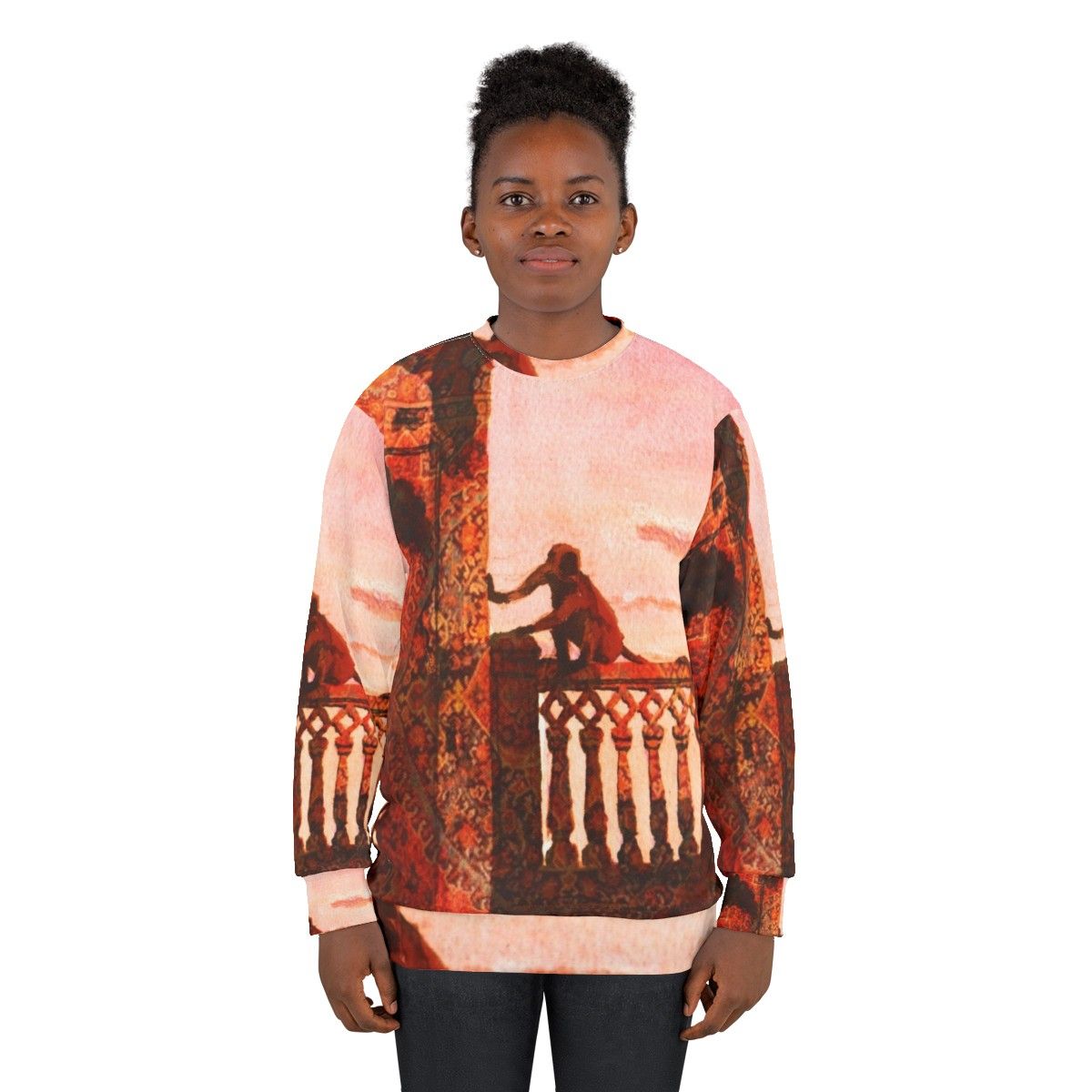 Artic Monkeys Macacos Watercolor Animal Print Sweatshirt - women