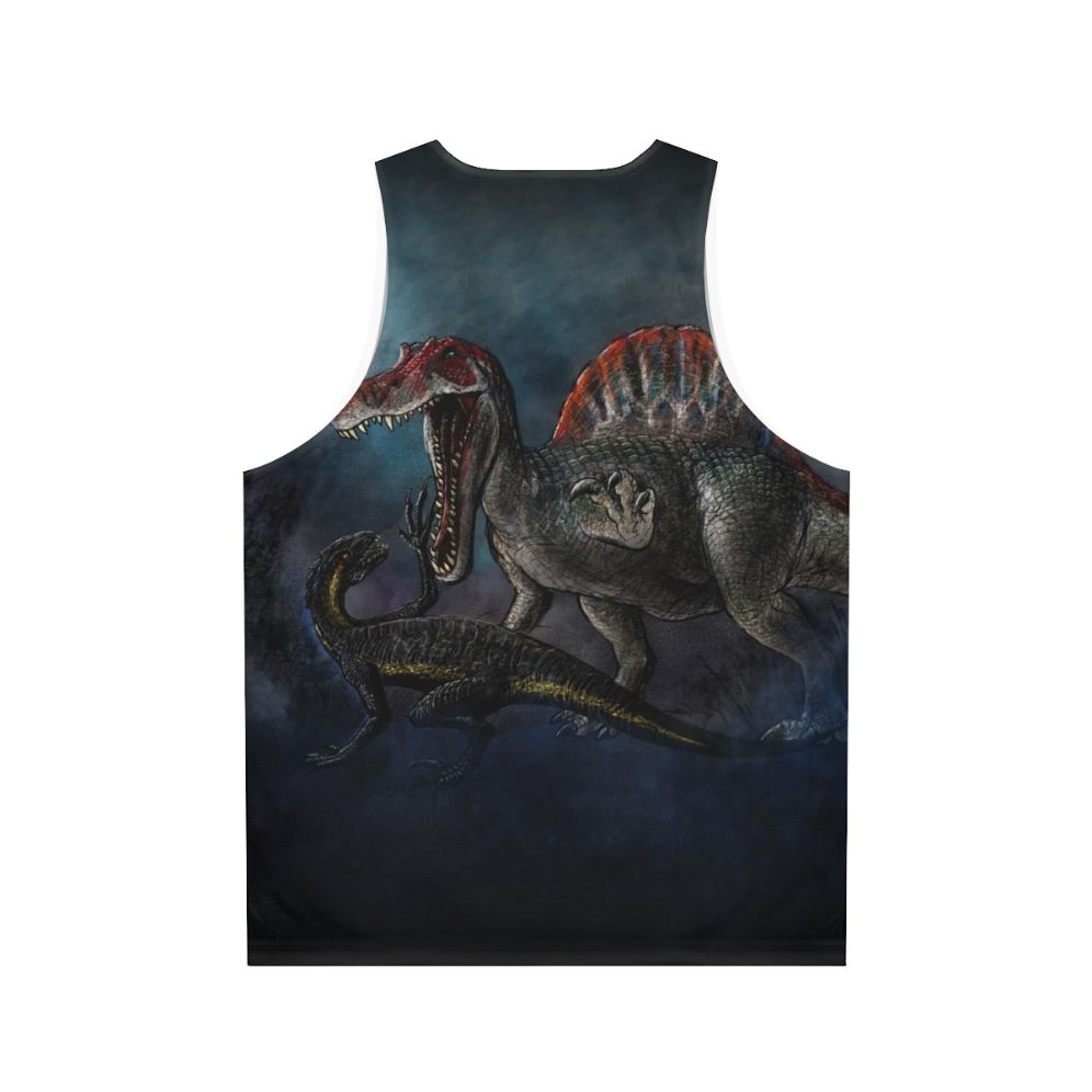 Dinosaur Battle Unisex Tank Top - Back