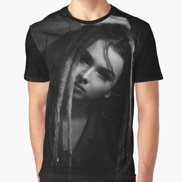 Zhavia Graphic T-Shirt - Music Lover's Tee featuring a portrait of singer Zhavia