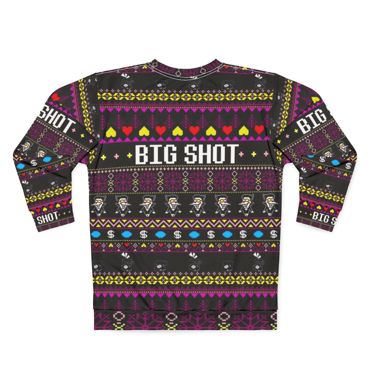 Spamton's Big Shot Kromer Krismas Gaming Sweatshirt - Back