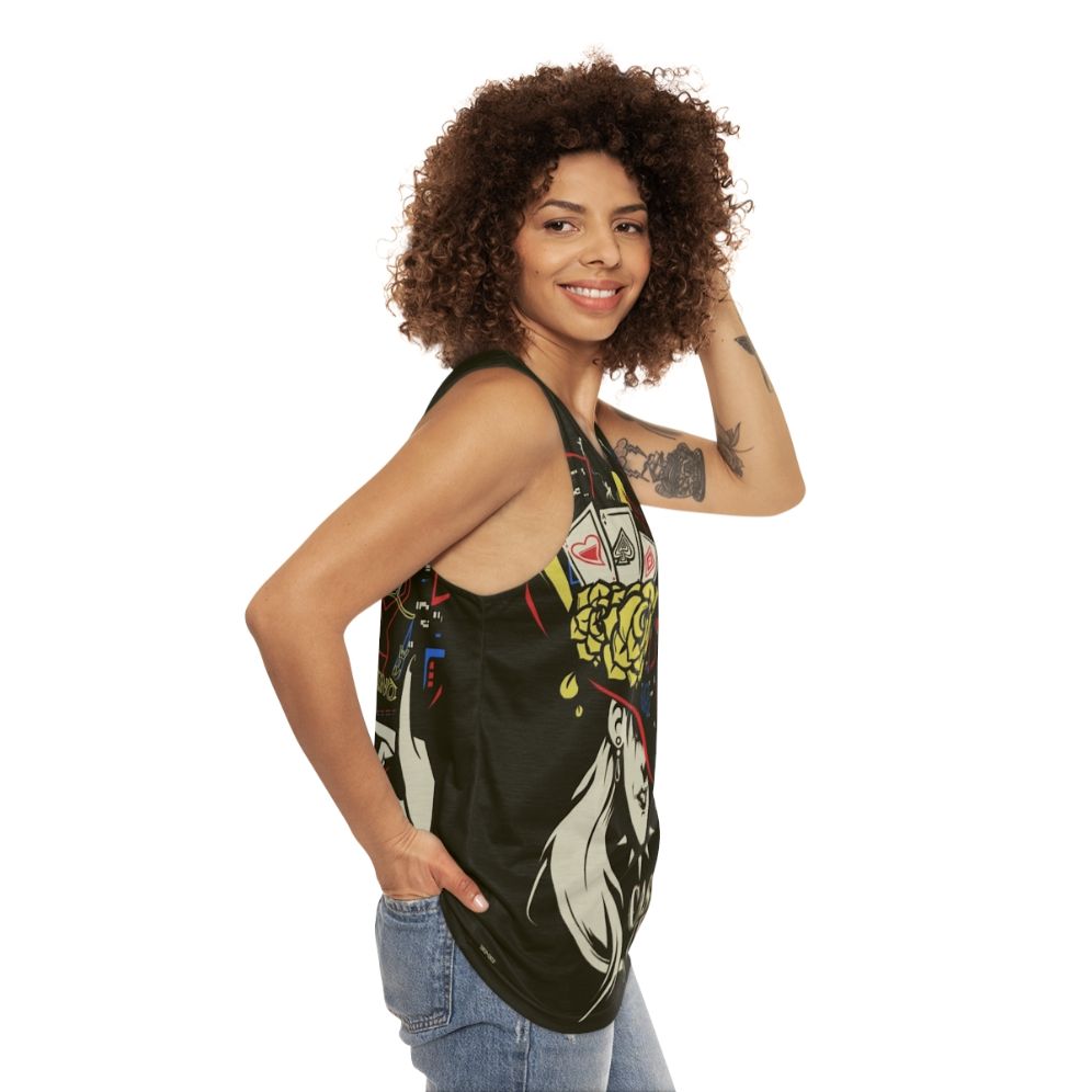 Persona 5 Unisex Tank Top featuring Metaverse Phantom Thieves - women side