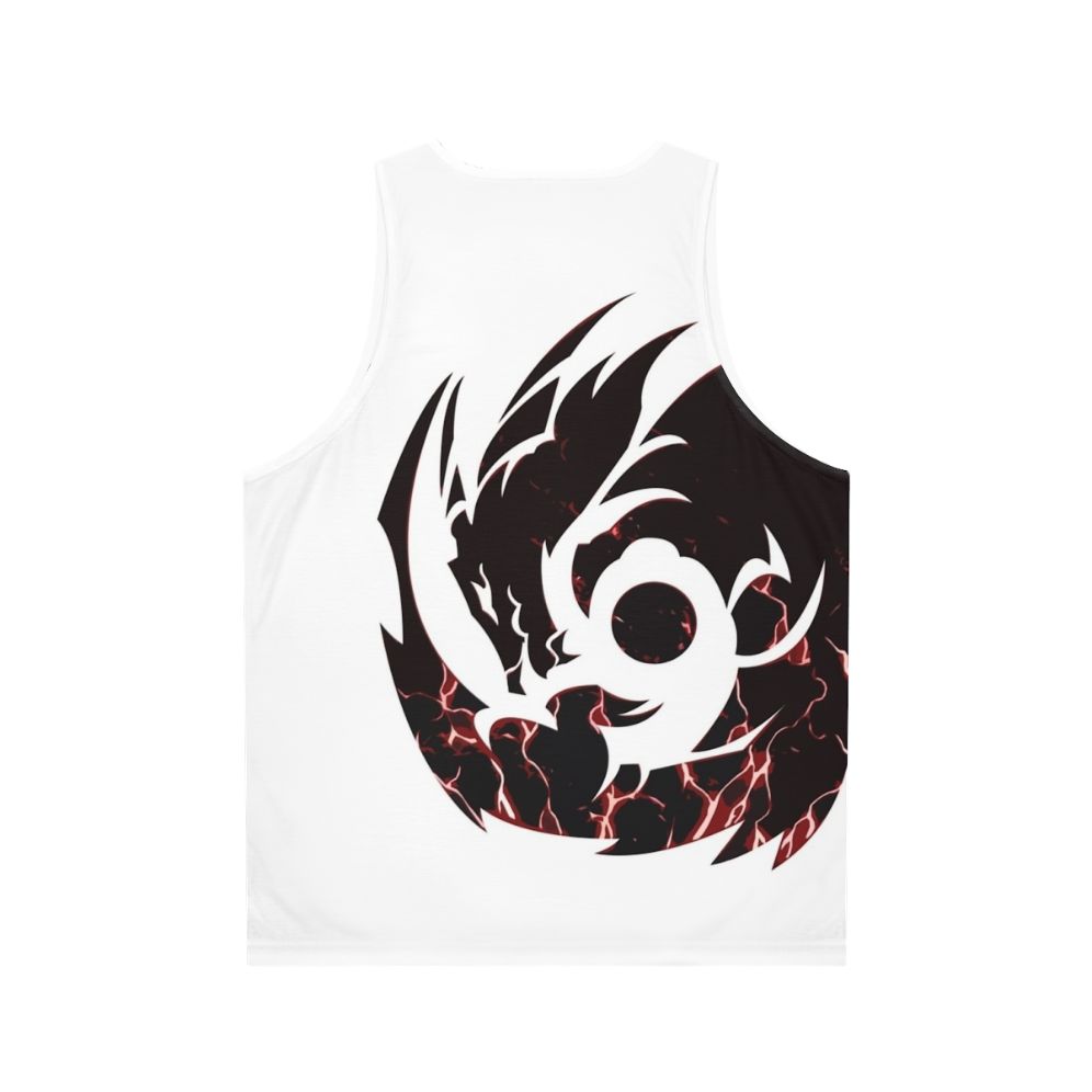 Unisex tank top with black lightning dragon fantasy creature design - Back