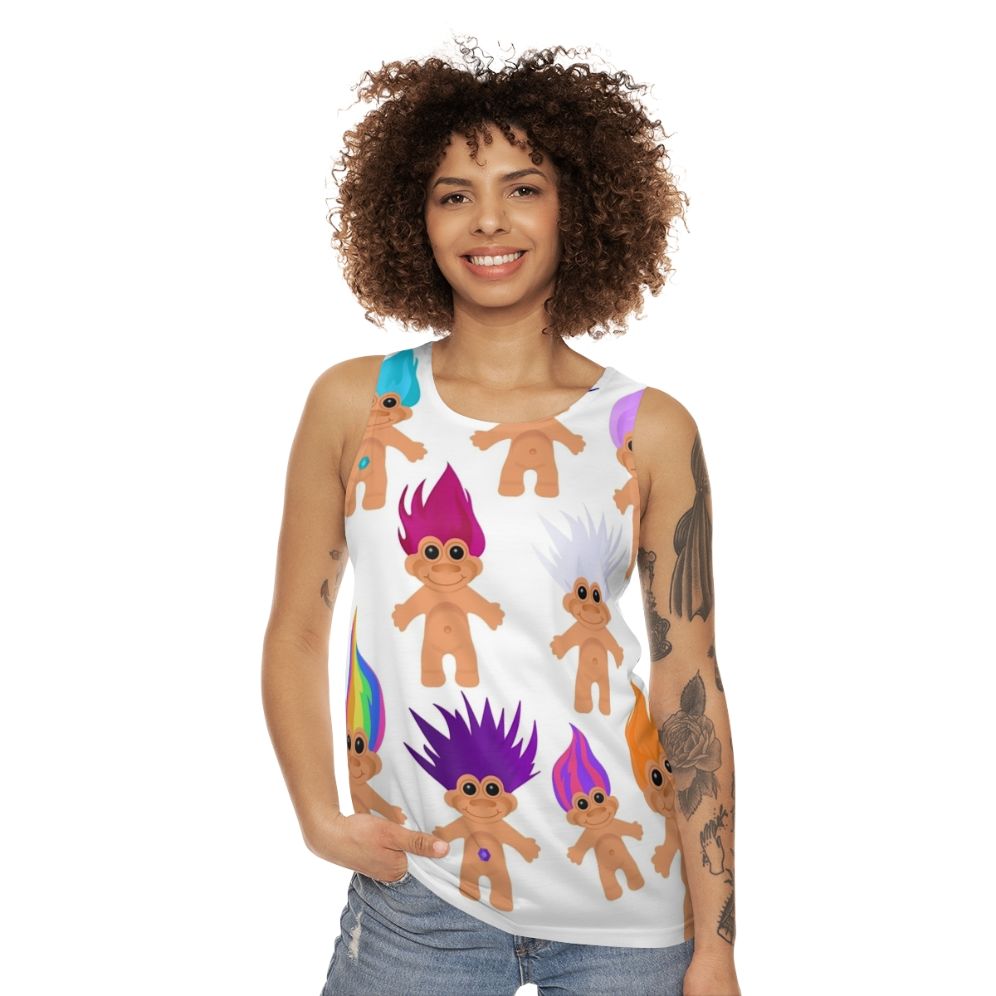 Trendy 90s Troll Doll Unisex Tank Top - women