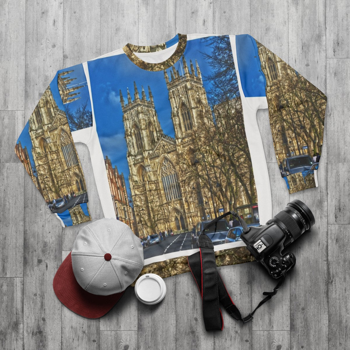 York Minster England HDR Sweatshirt - flat lay