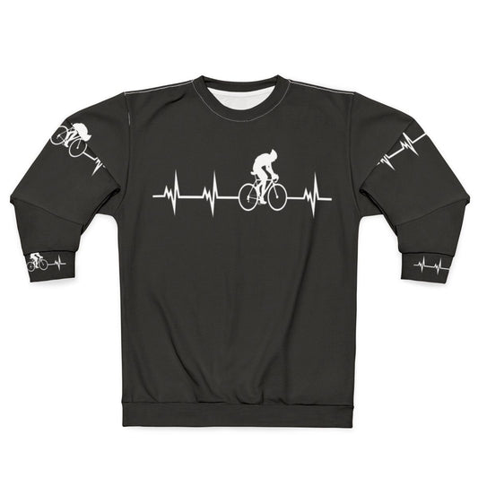 Cycling In A Heartbeat Sweatshirt - Cycling Apparel for Active Lifestyles