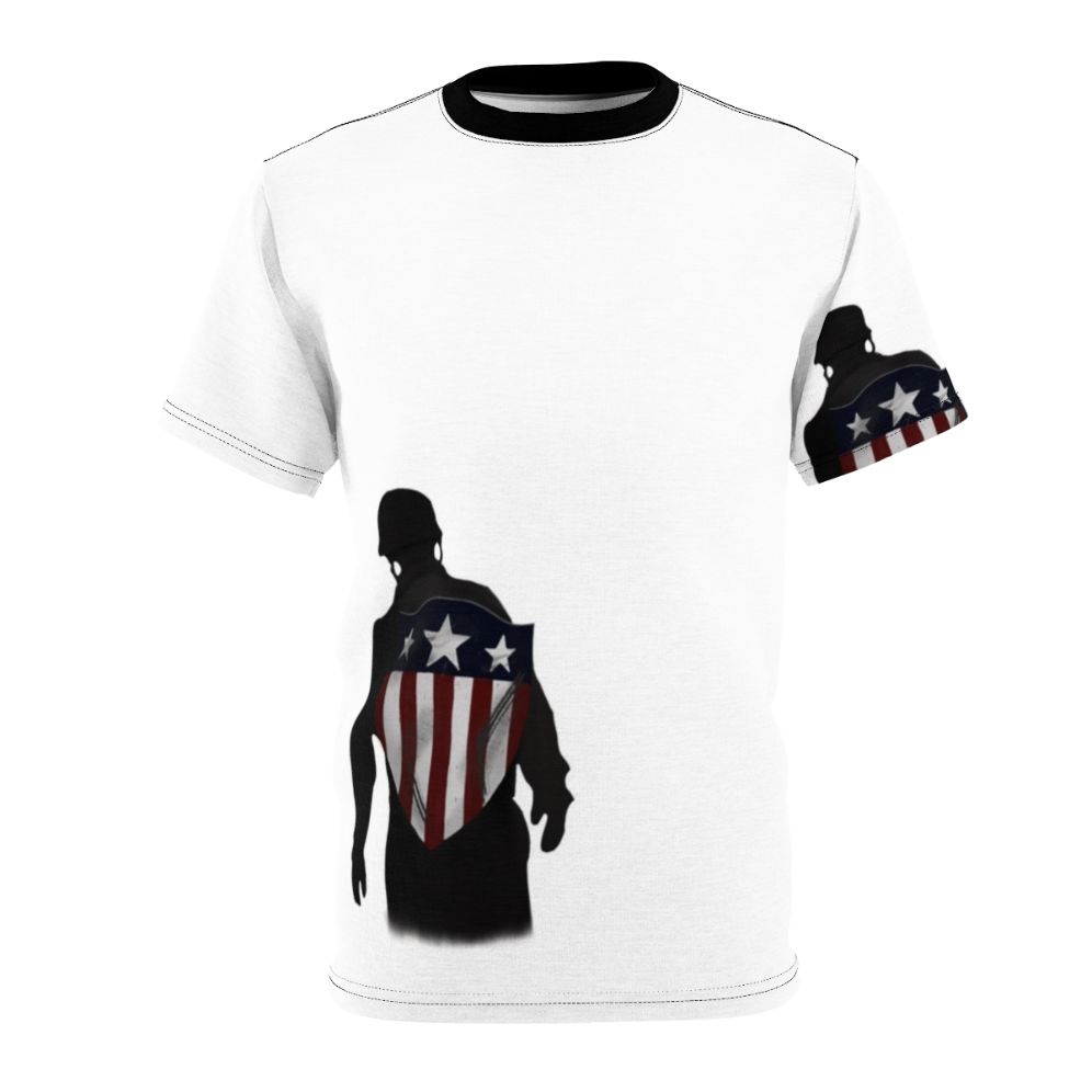 Patriotic Superhero Fan T-Shirt with "I Can Do This All Day" Design