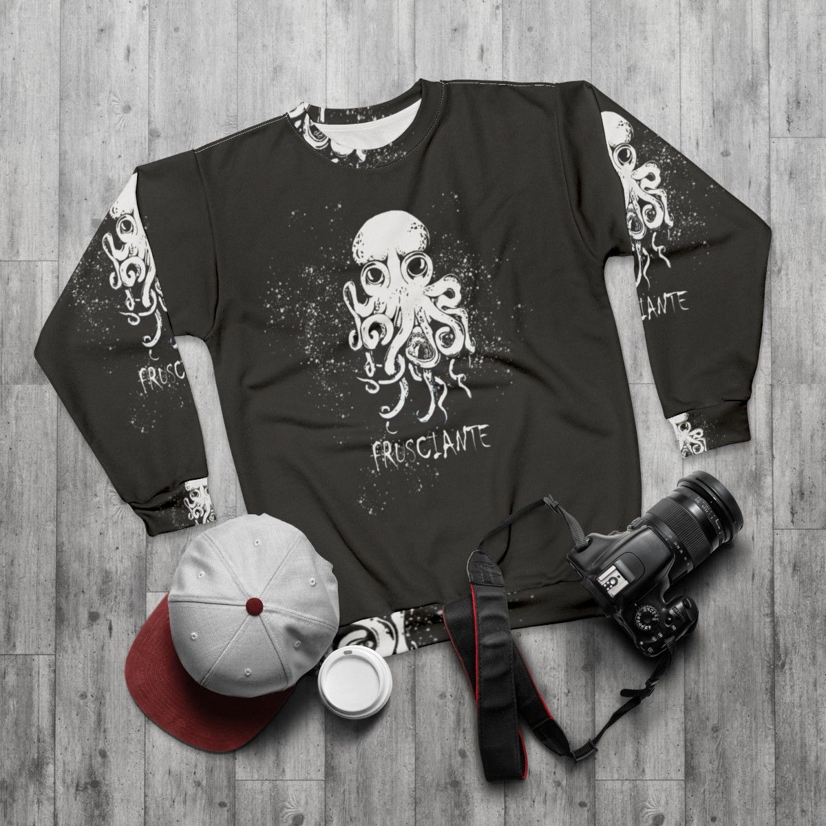 John Frusciante Octopus 2 Red Hot Chili Peppers Sweatshirt - flat lay