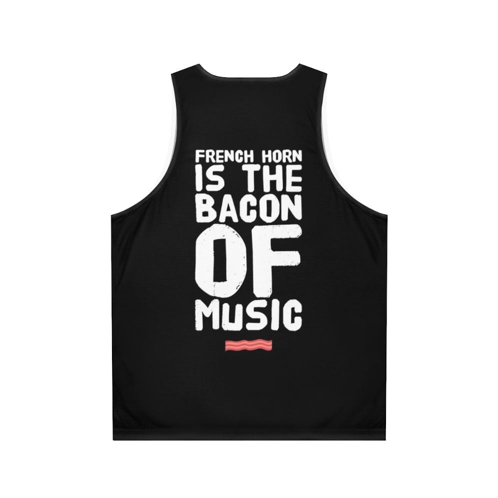 Funny French Horn Lover Unisex Tank Top - Back