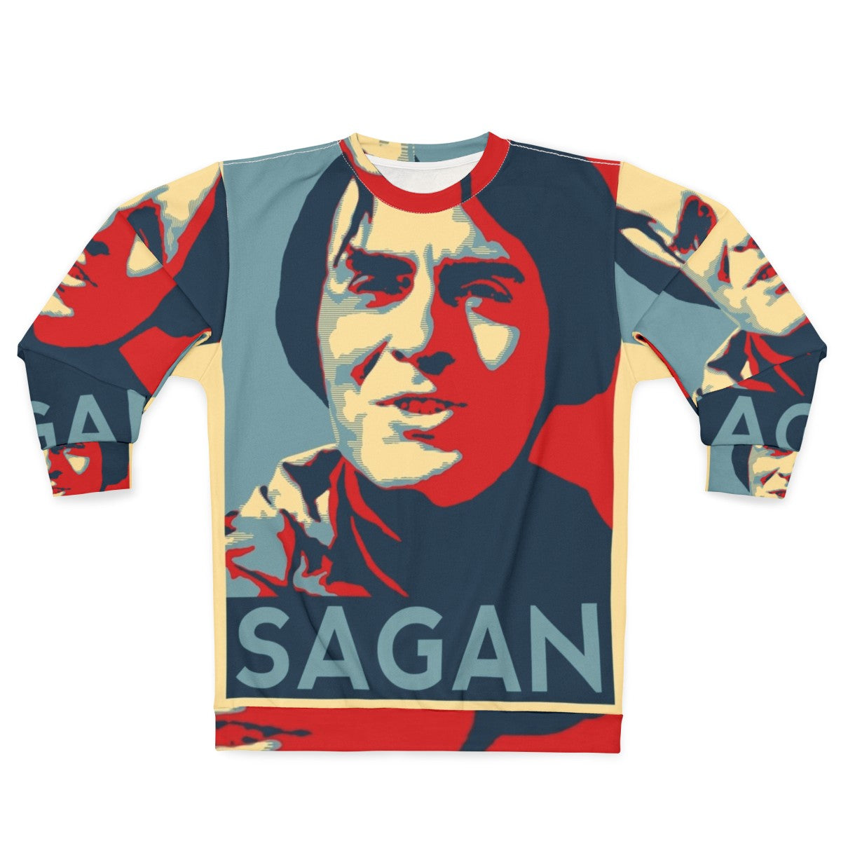 Carl Sagan Sweatshirt featuring Cosmos imagery