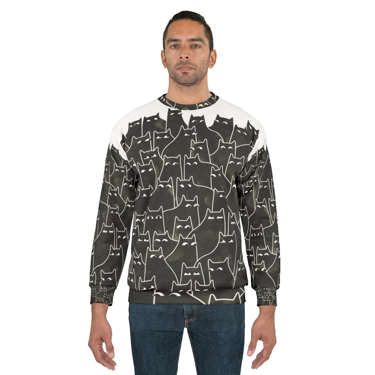 Suspicious Cats Graphic Sweatshirt - men