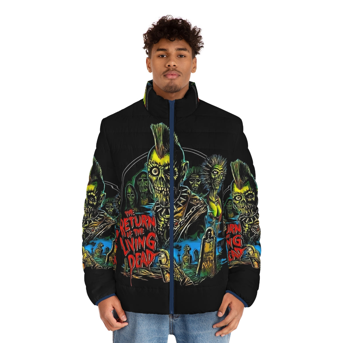 Tarman puffer jacket with horror movie poster art from Return of the Living Dead - men front