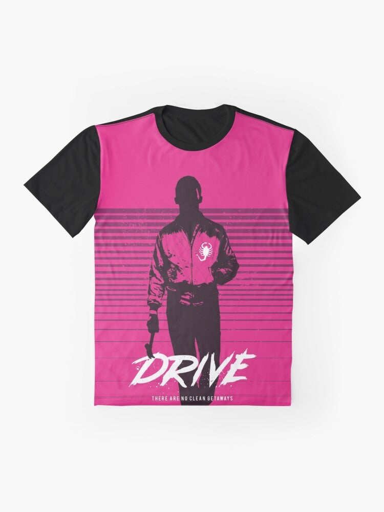 Drive movie-inspired minimalist graphic t-shirt - Flat lay