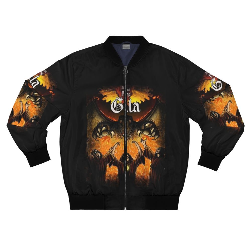 King Gila bomber jacket featuring the King Gizzard & The Lizard Wizard band logo