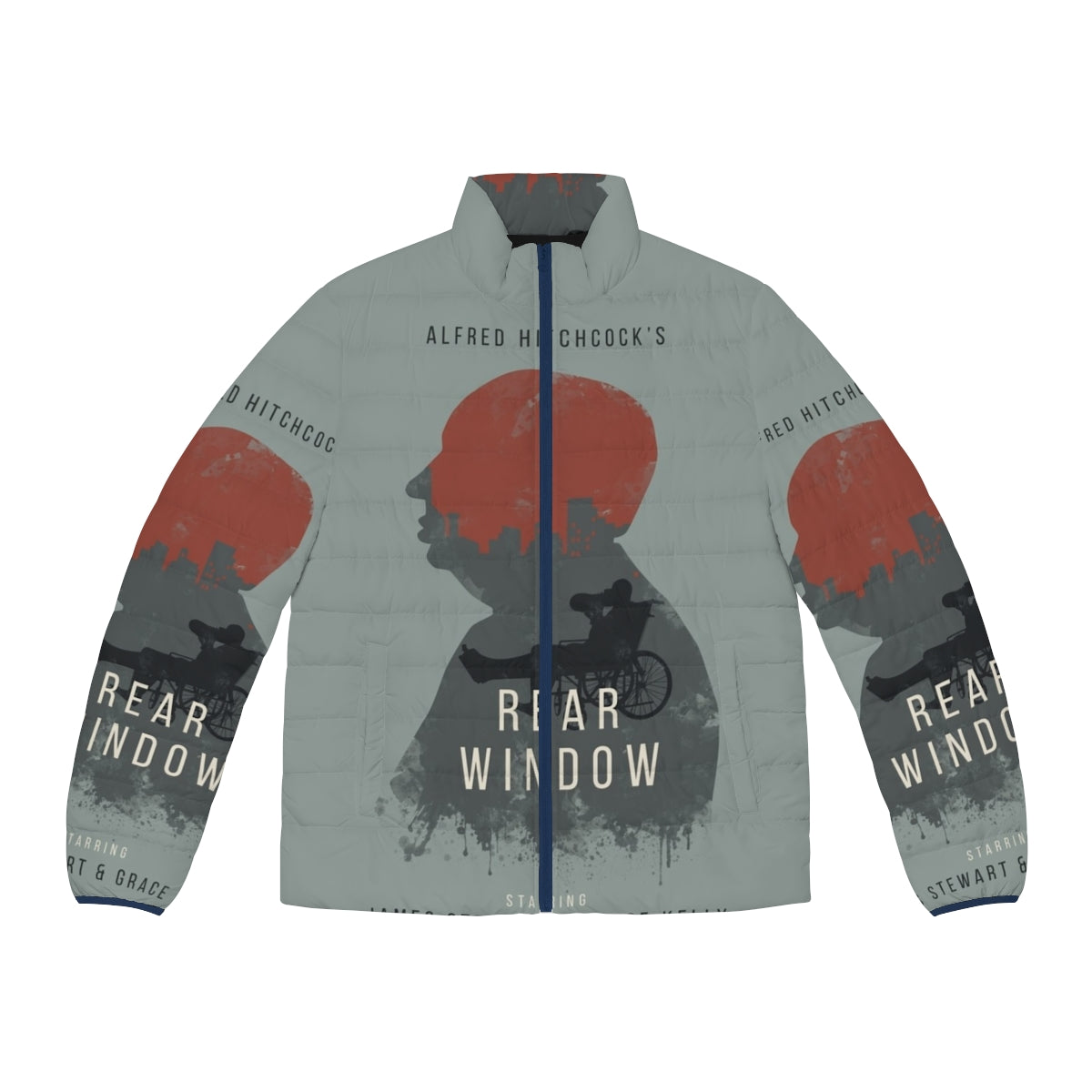 Alfred Hitchcock Rear Window Movie Themed Puffer Jacket