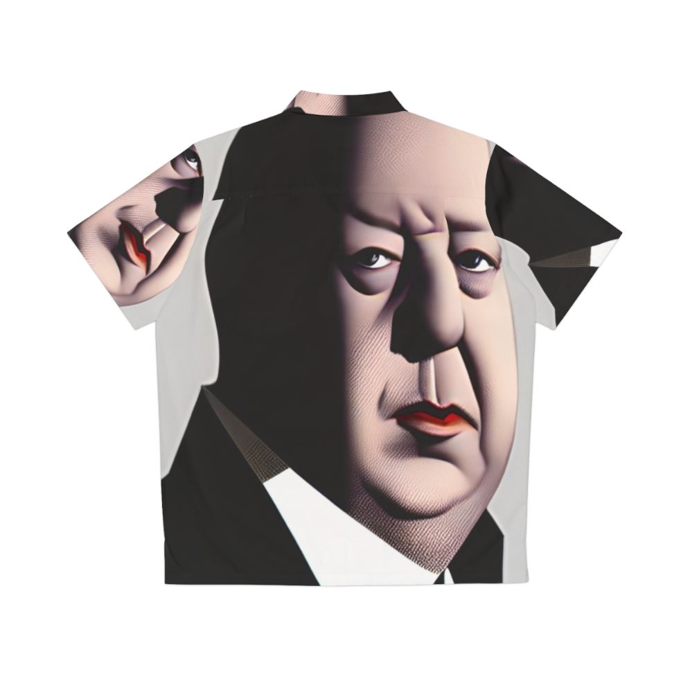 Alfred Hitchcock Portrait Hawaiian Shirt - Back