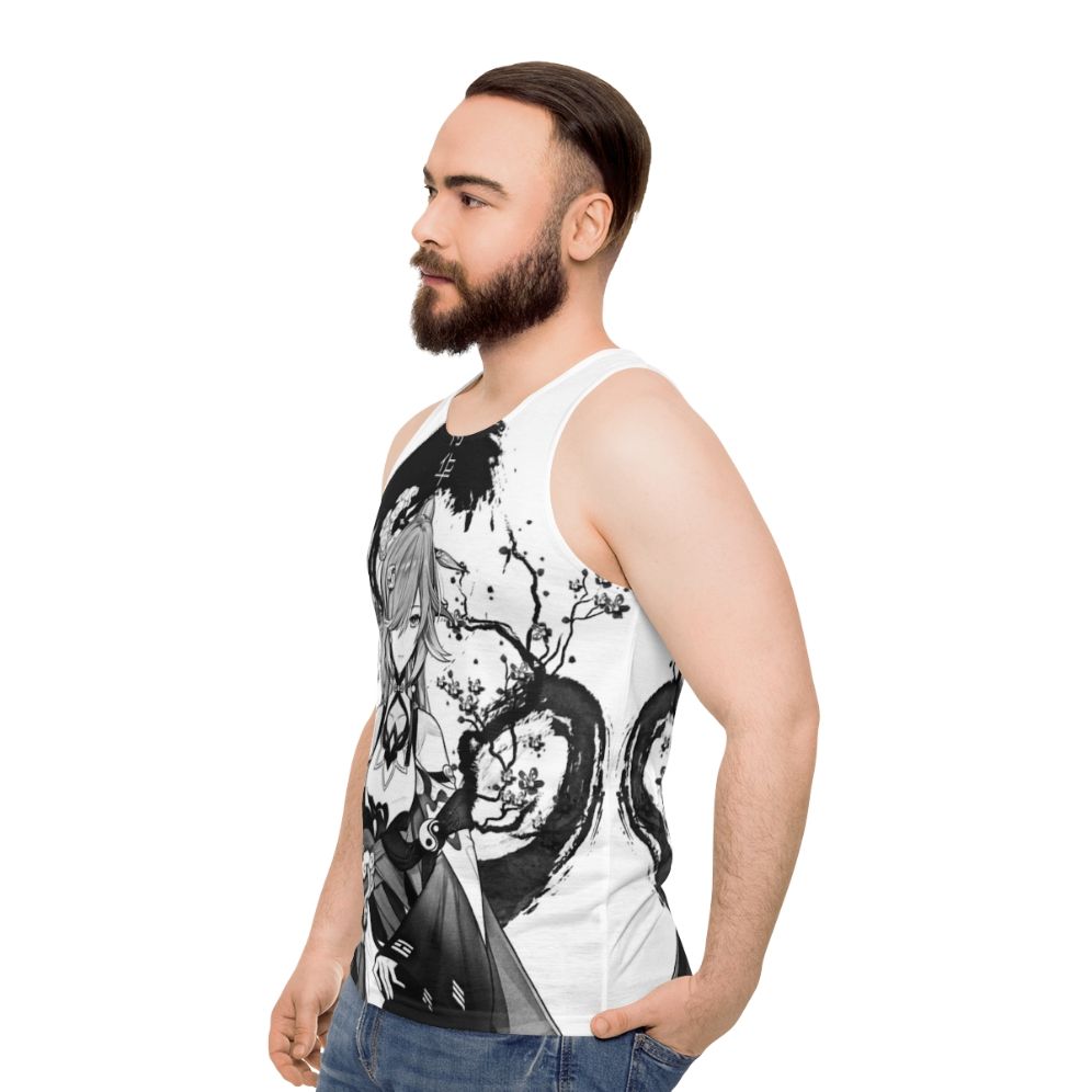 Unisex fantasy ink splatter tank top - men side