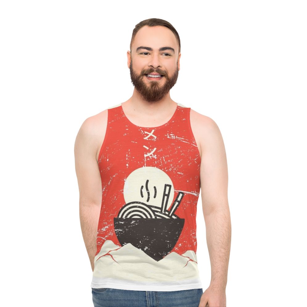 Vintage Japanese anime ramen graphic unisex tank top - men