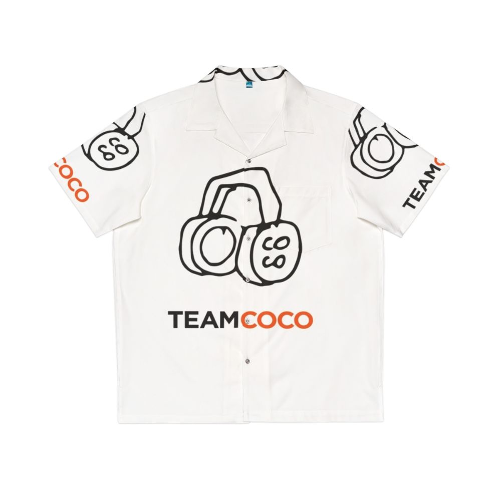 Team Coco Headphones Doodle Hawaiian Shirt featuring Conan O'Brien