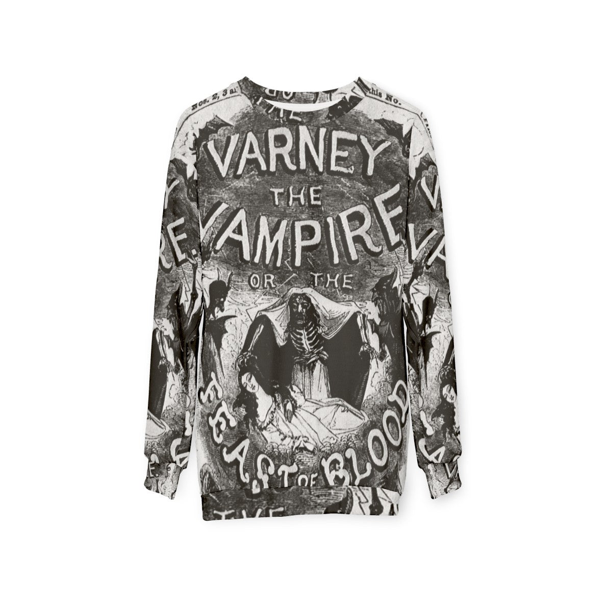 Varney the Vampire Gothic Sweatshirt - hanging